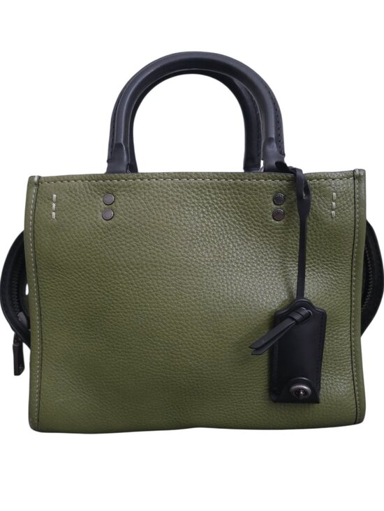 Coach Handbags - Coach Rogue 25 Bag 1941 Olive Green Pebbled Leather Satchel 54536